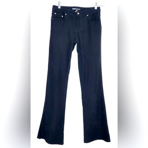 Vintage Z Cavaricci Modern Basics Flared Black Stretch Skinny Jeans Distressed